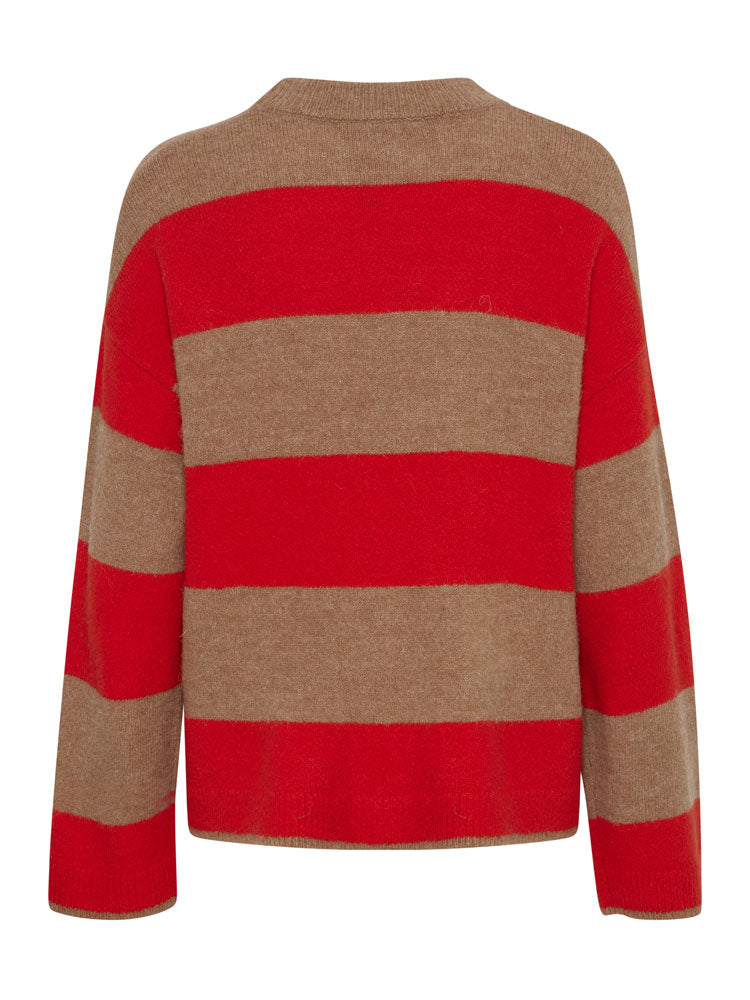 B Young ByOmartha Stripe Jumper Toasted Coconut