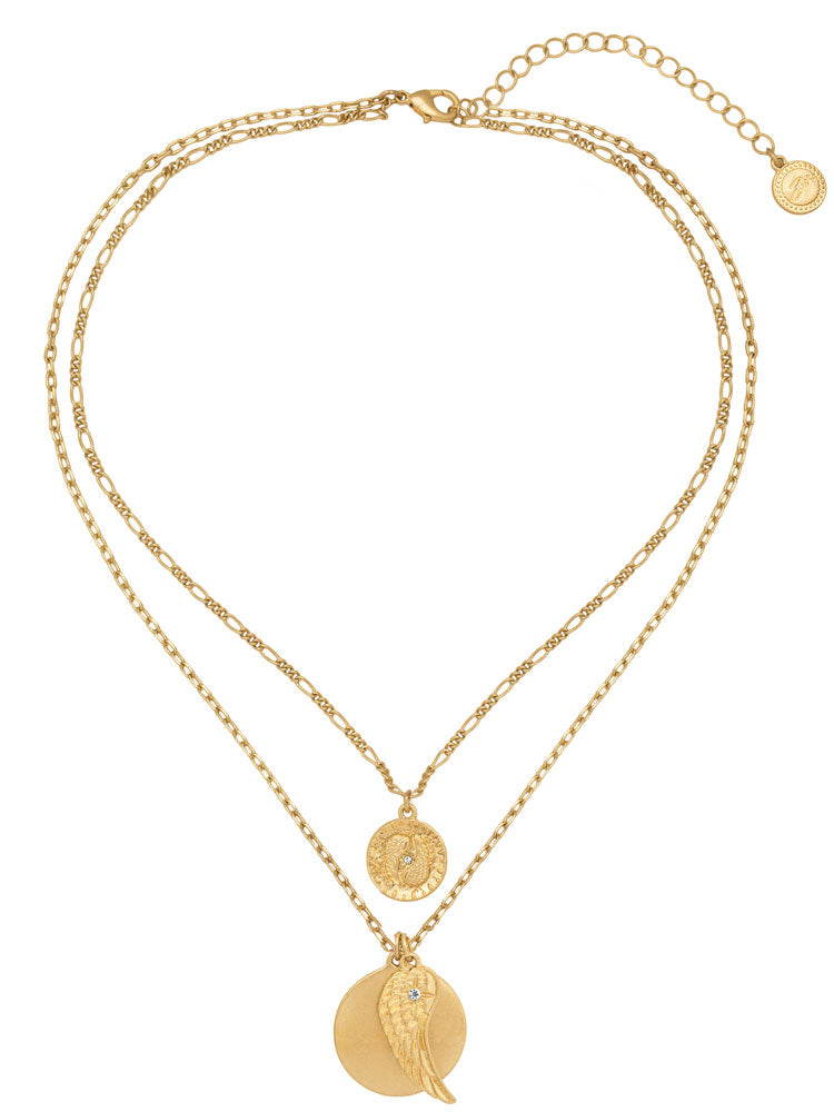Bibi Bijoux Serenity Layered Charm Necklace Gold