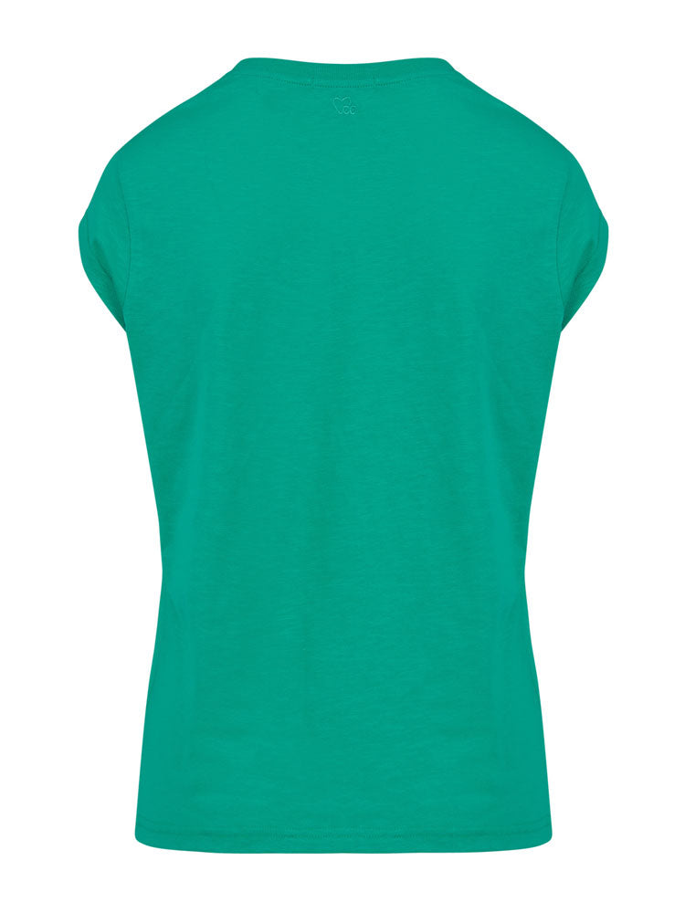 CC Heart Basic V-Neck T-Shirt Clover Green