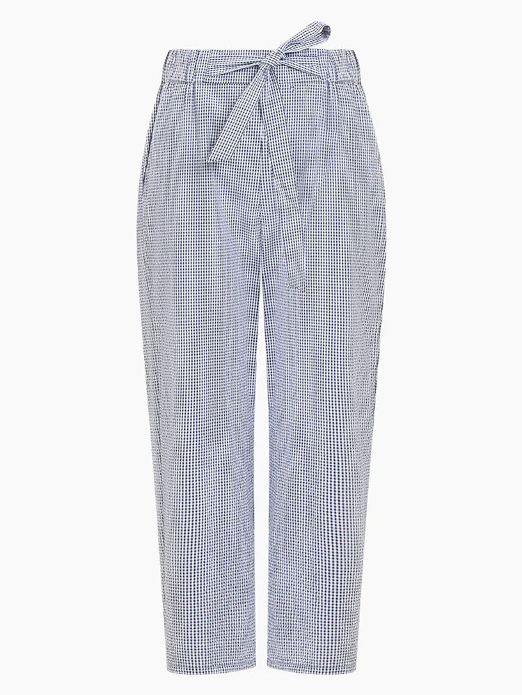 Great Plains Salerno Gingham Trousers Navy