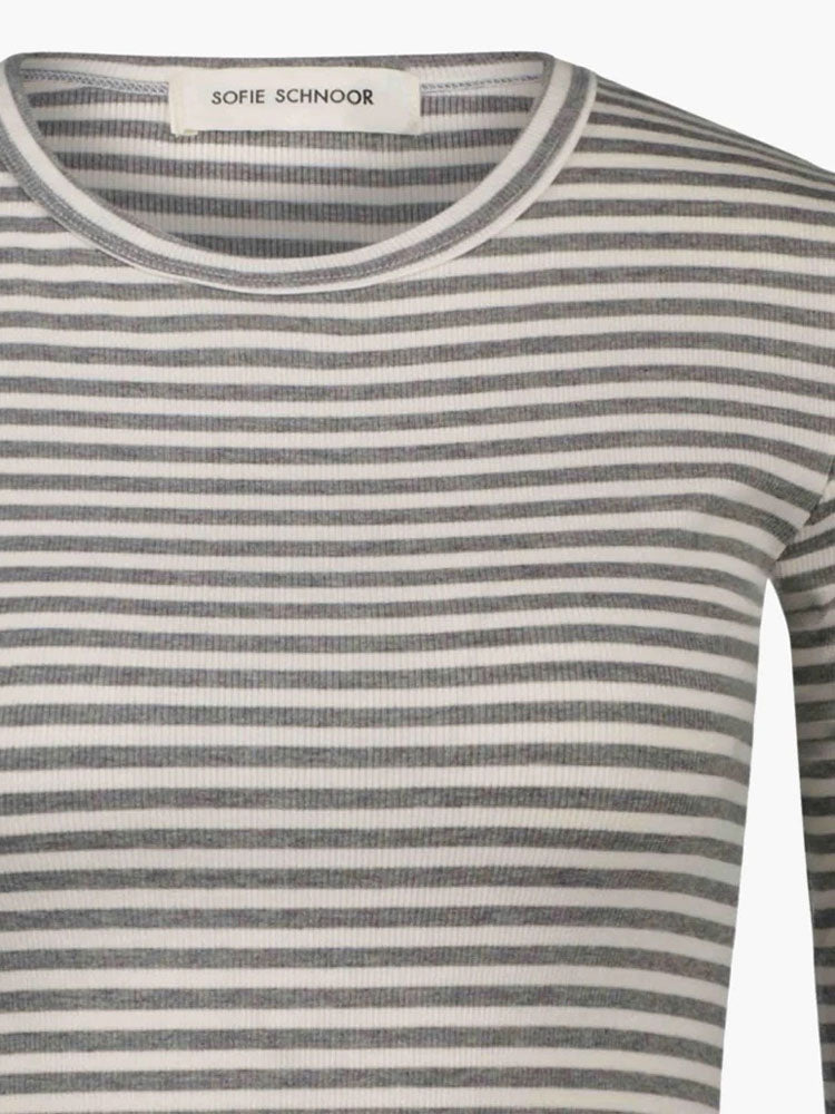 Sofie Schnoor Long Sleeve T-Shirt Grey Striped