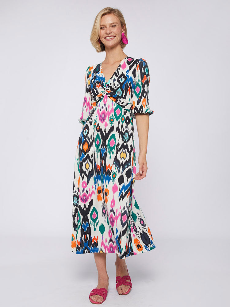 Vilagallo Dress Carolina Jersey Dress Ikat Knit Print