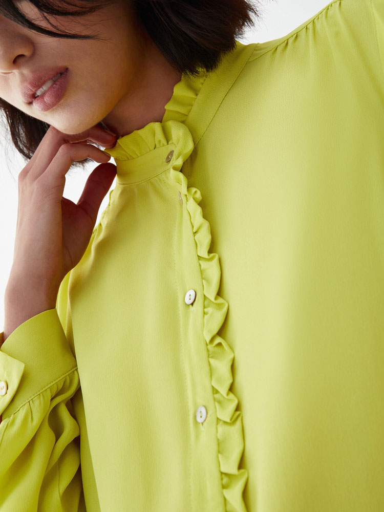 iBlues Papero Blouse Lime Green
