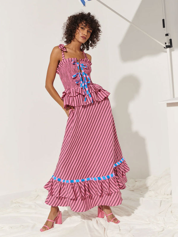 strapless open back dress Hot Pink Sequin Lace V-Neck Trumpet Long Prom Dress MD111805  Dressmeet