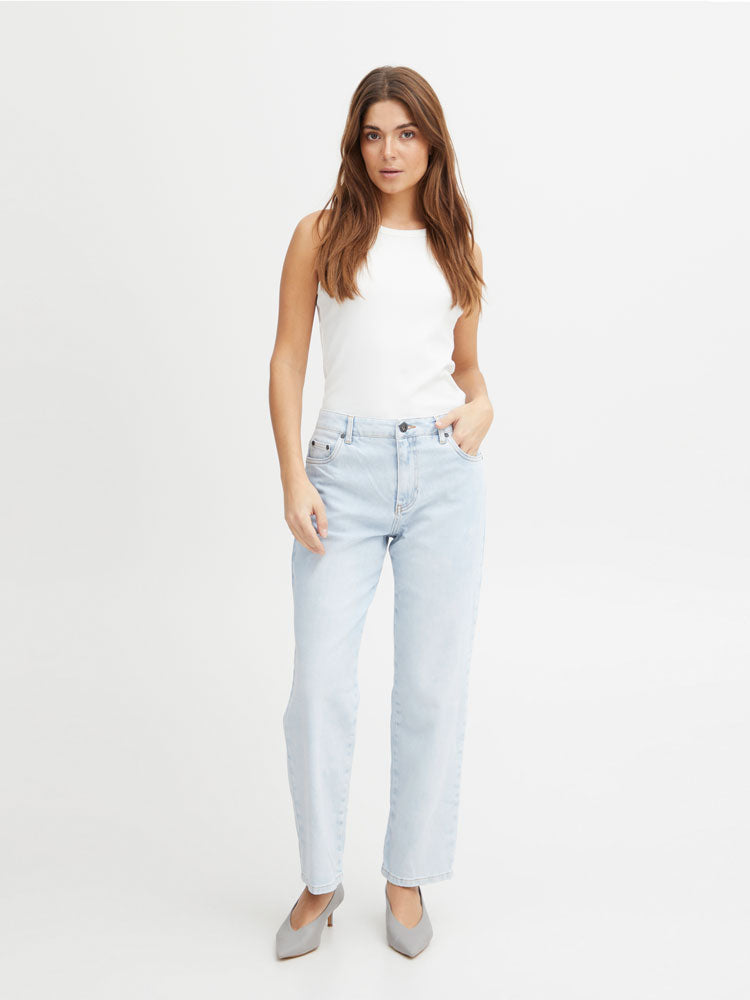 Pulz PzLucy UHW Mom Fit Jeans Blue