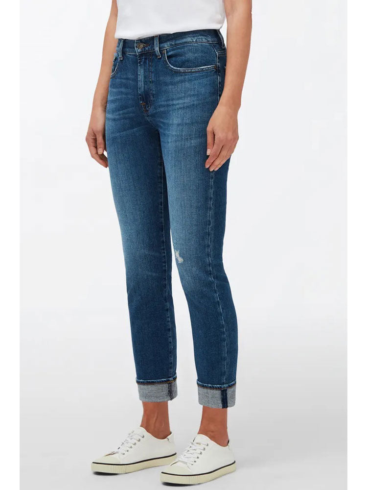 7 For All Mankind Relaxed Skinny Jeans Dark Blue