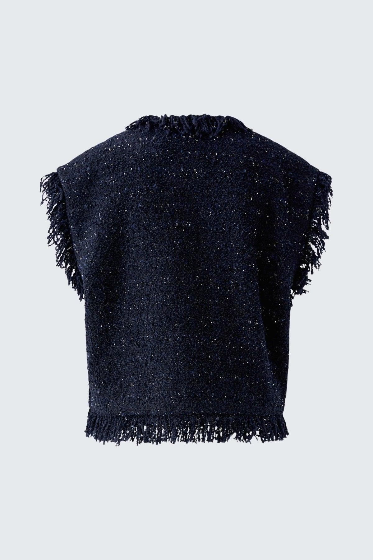 Oui Waistcoat Dark Blue