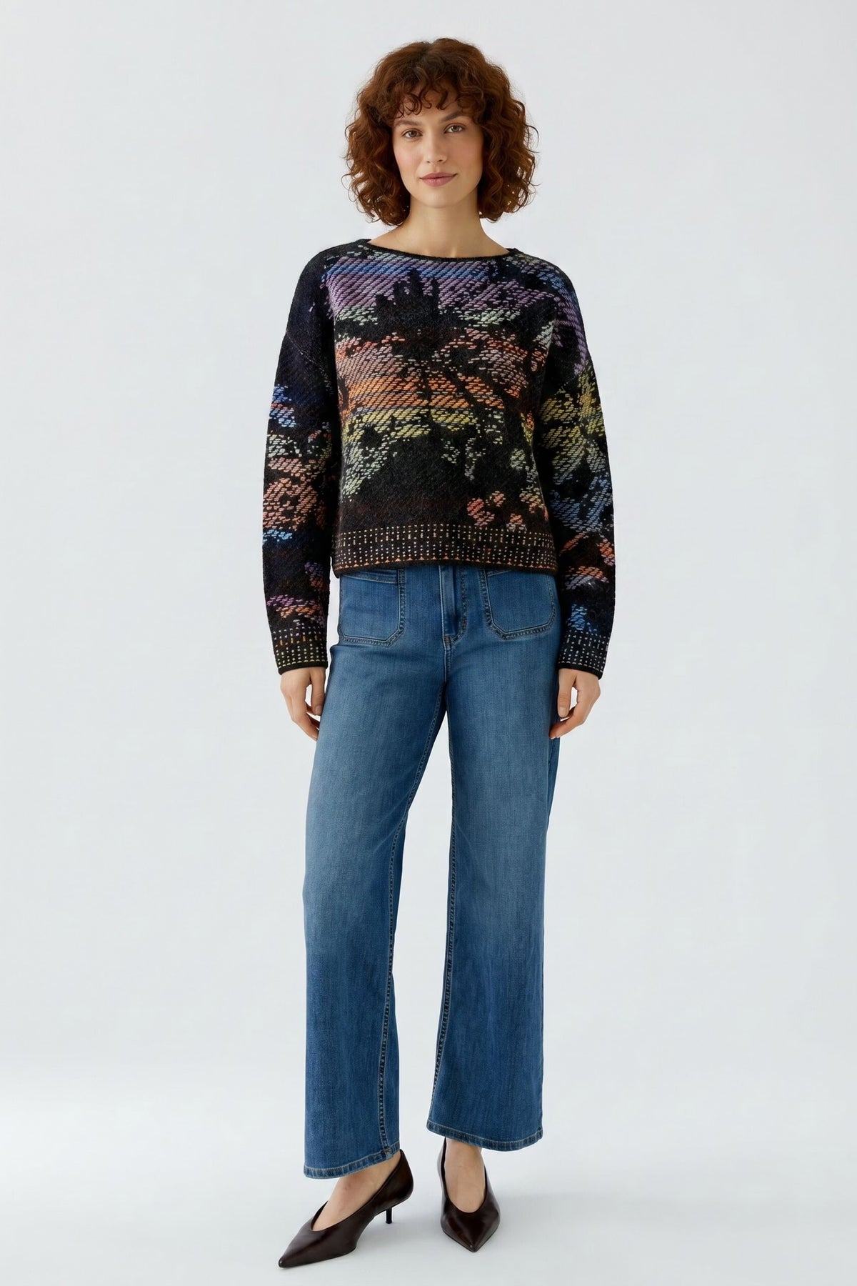 Oui Pullover Lilac Yellow
