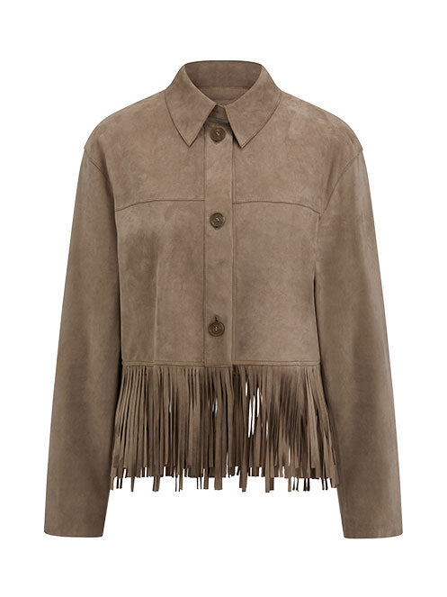 Riani Leather Jacket Coconut