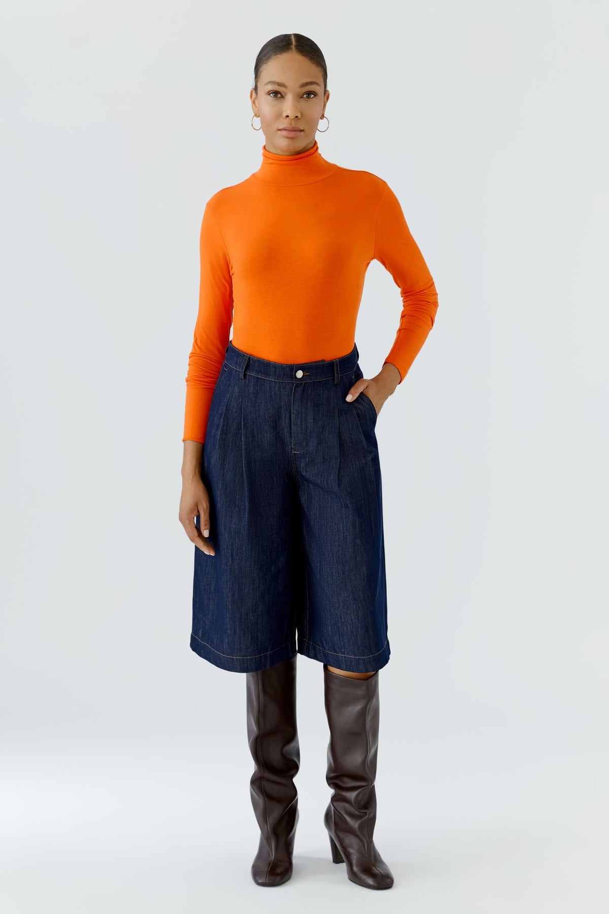 Oui Long-Sleeeved Shirt Orangeade