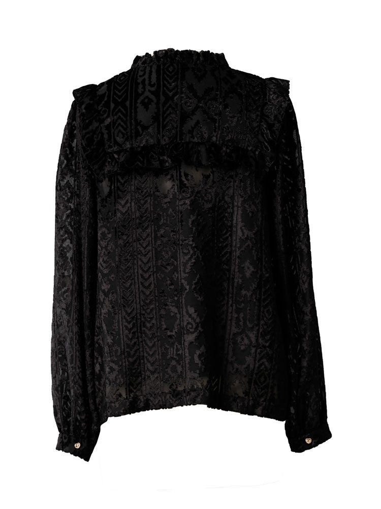 Emily Lovelock Daisy Blouse Black