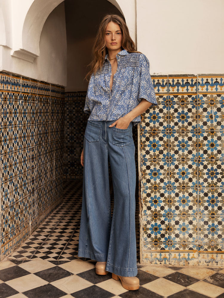 Atelier Rêve Irrisle Denim Trousers Blue