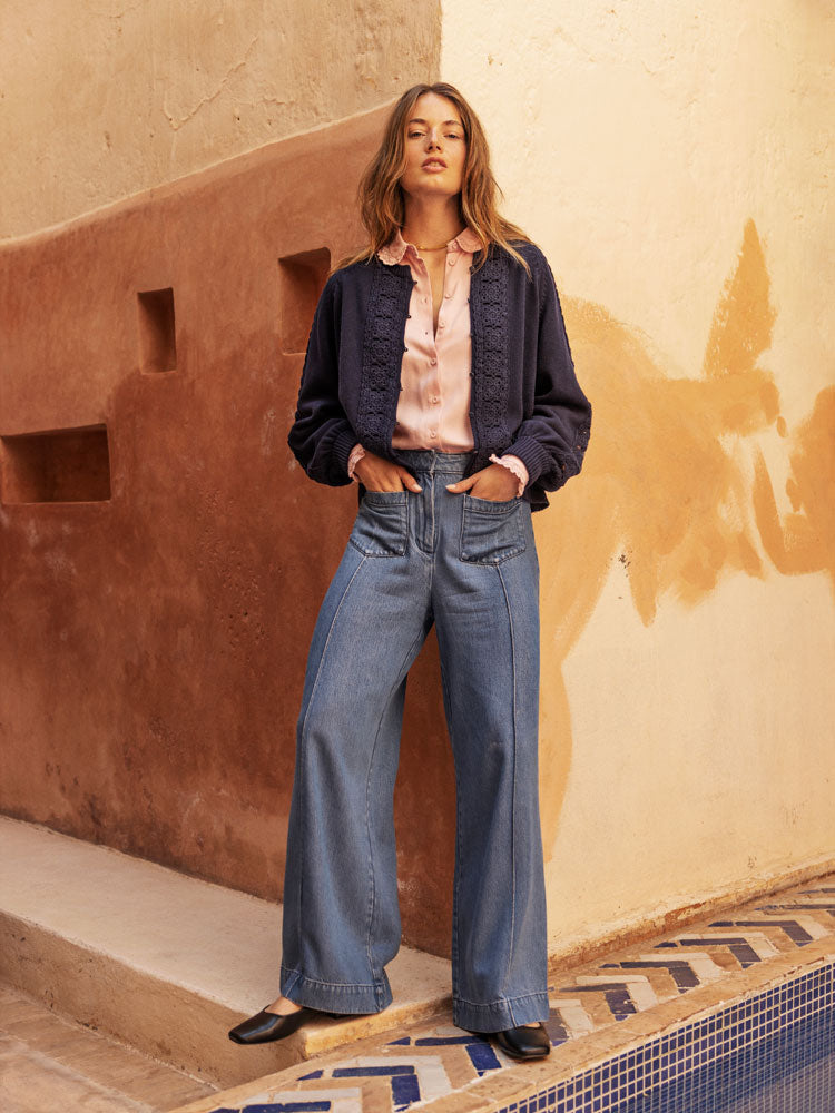 Atelier Rêve Irrisle Denim Trousers Blue