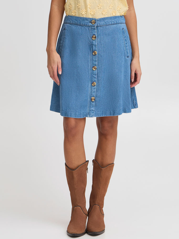 Atelier Rêve Irrisle Short Skirt Blue