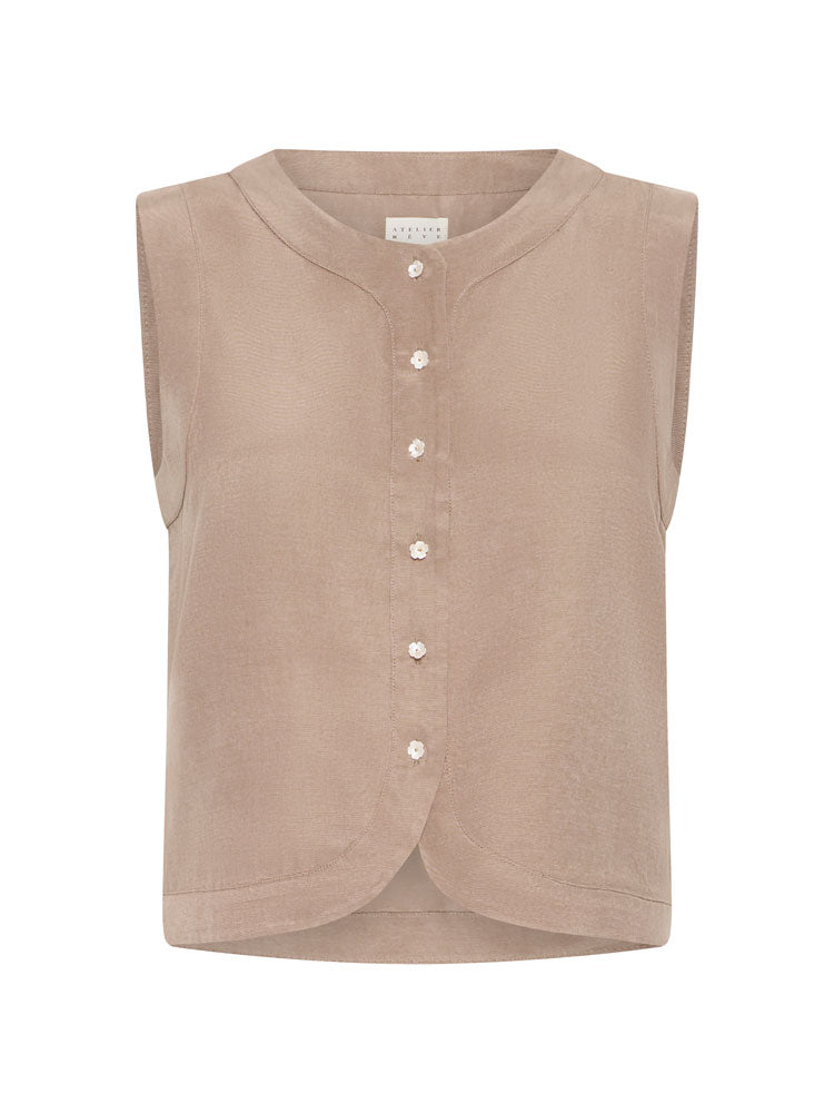 Atelier Reve Irtango Waistcoat Caribou Brown