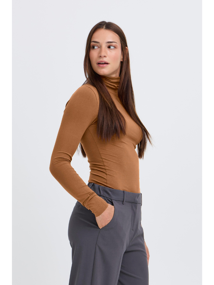 B Young Pamila Roll Neck Toffee