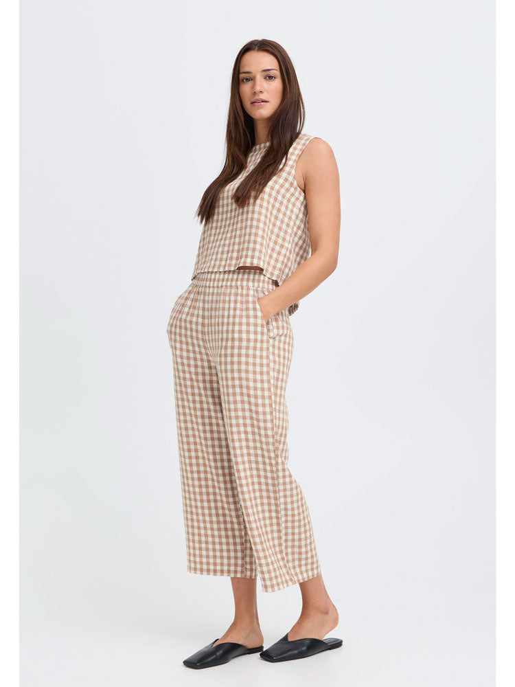 B Young ByFalakka Crop Pants Woodsmoke