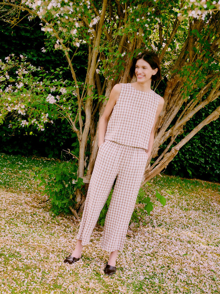 B Young ByFalakka Crop Pants Woodsmoke