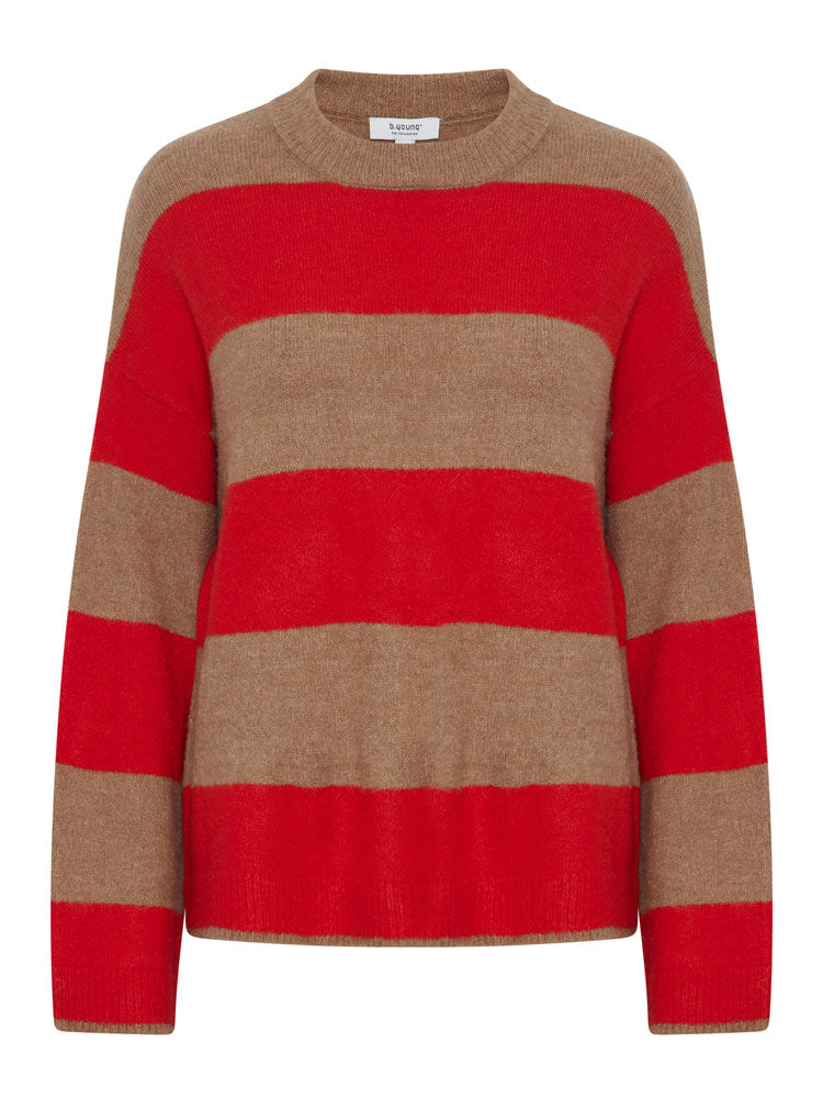 B Young ByOmartha Stripe Jumper Toasted Coconut