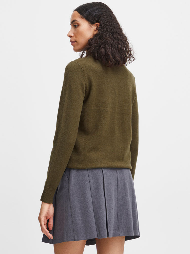 B Young ByManina Rollneck Jumper Olive