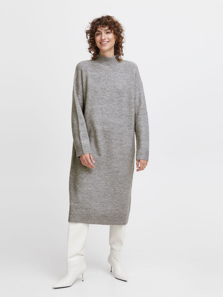 B Young ByOmuna Dress Mid Grey Melange