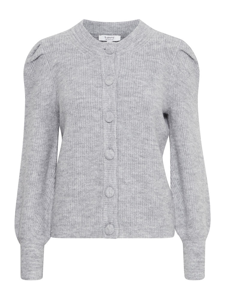 B Young ByOmuna Cardigan Mid Grey Melange