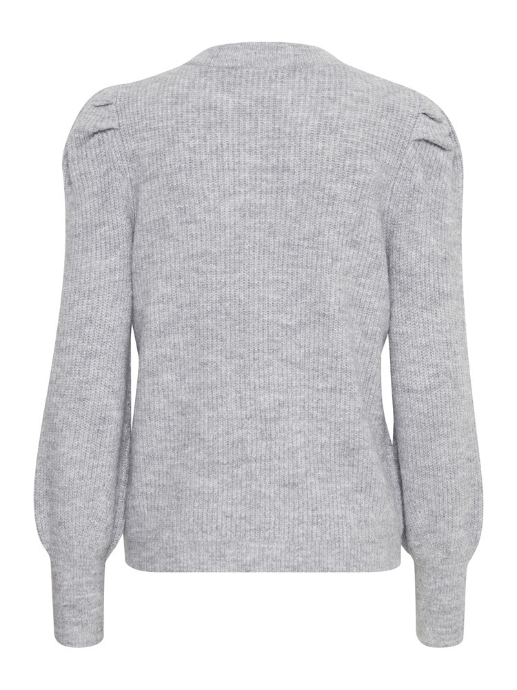 B Young ByOmuna Cardigan Mid Grey Melange