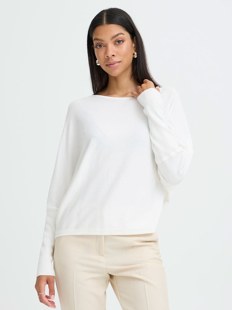 B Young ByMmorla Bat Jumper Marshmallow