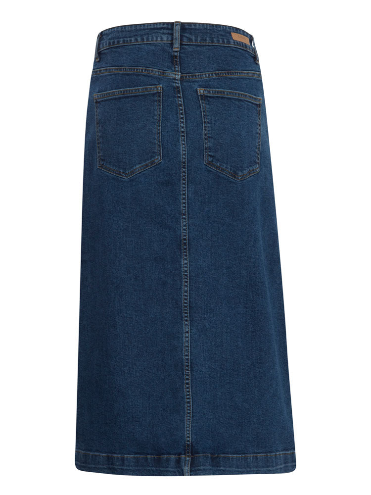 B Young ByLeya Skirt Mid Blue Denim