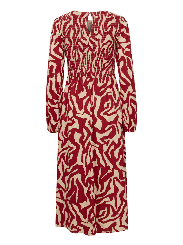 B Young ByJosa Smock Dress Pomegranate