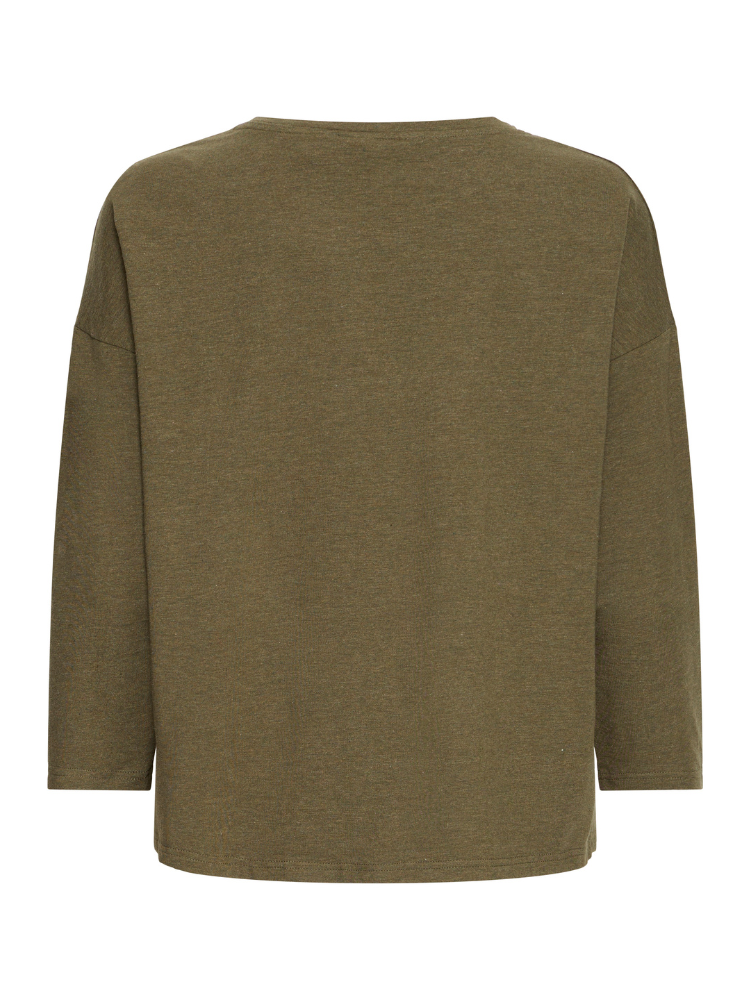 B Young ByPamila Mid Sleeve T-Shirt Olive