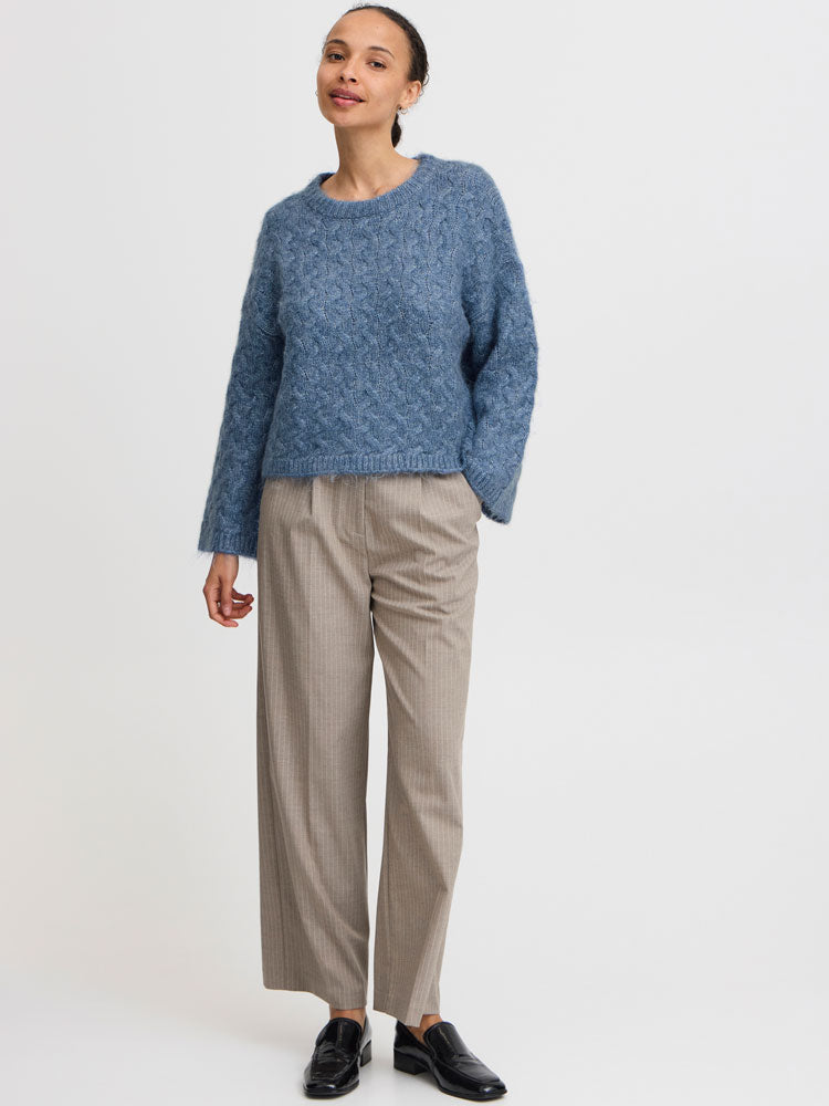 B Young ByOmhu Jumper Blue Horizon