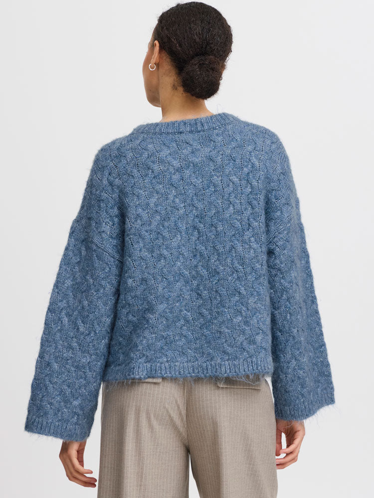 B Young ByOmhu Jumper Blue Horizon