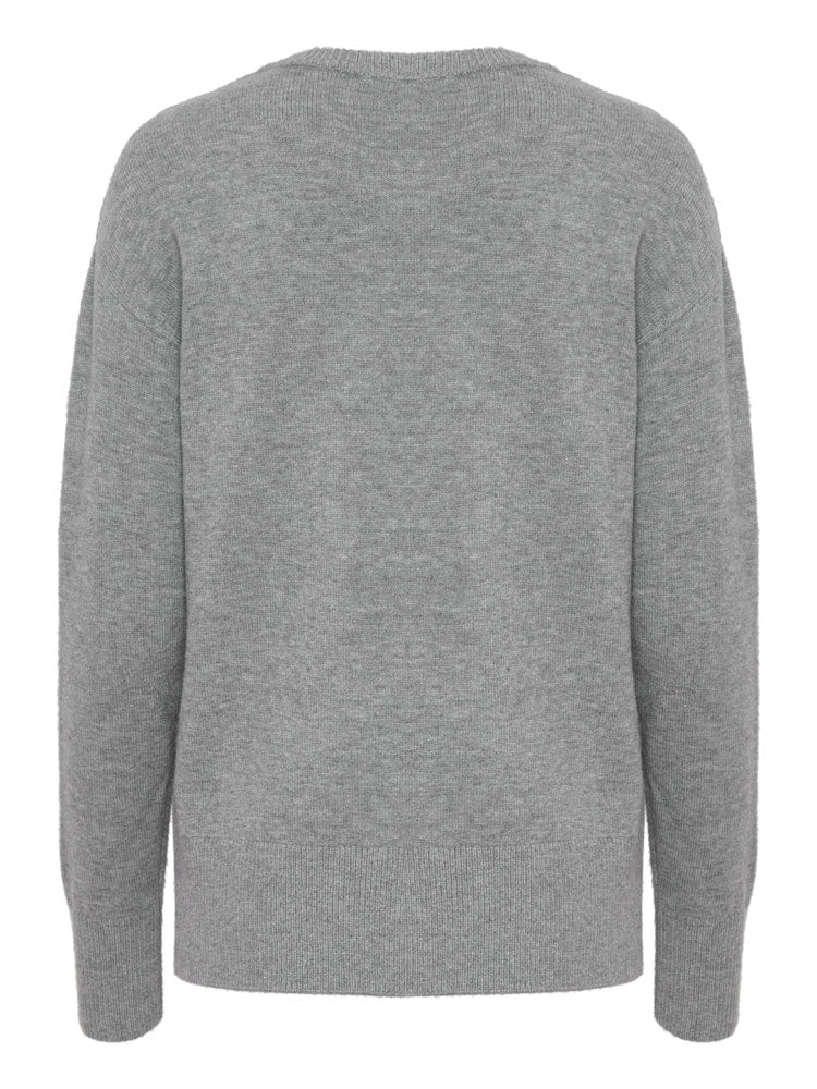 B Young ByNonina O-Neck Jumper Mid Grey Melange