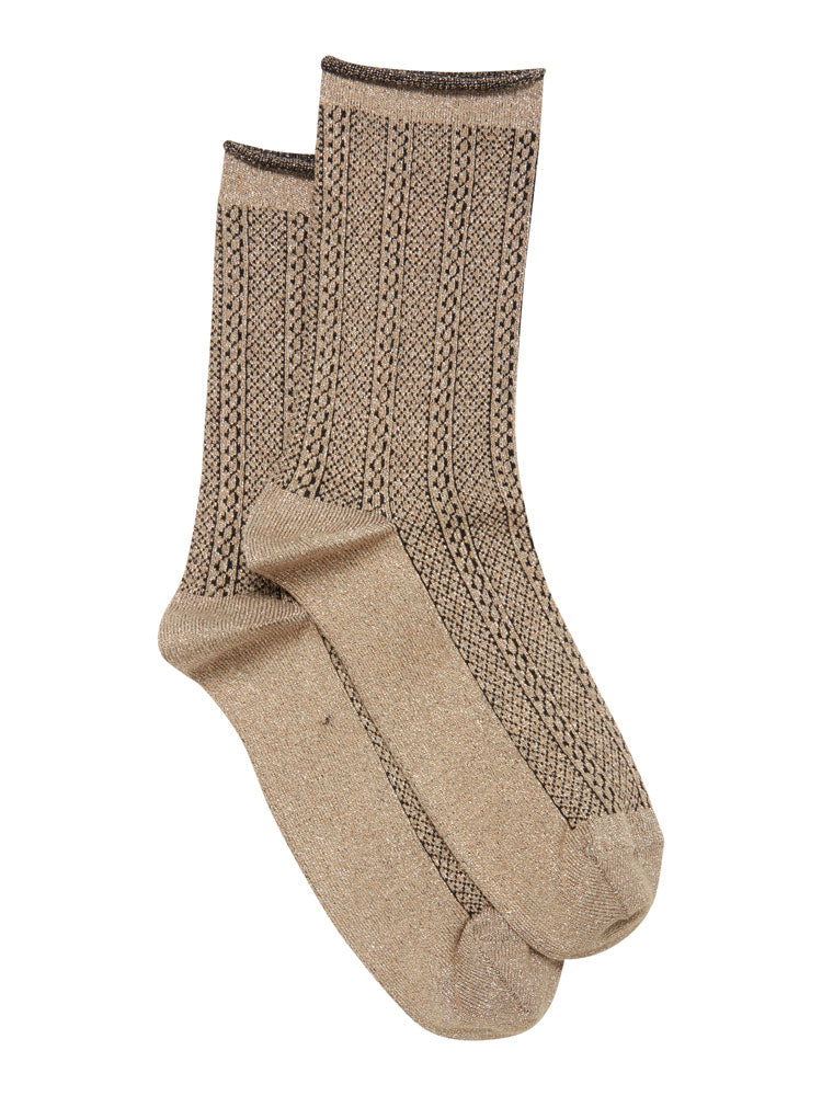 B Young Bawli Glitter Socks Walnut Mix