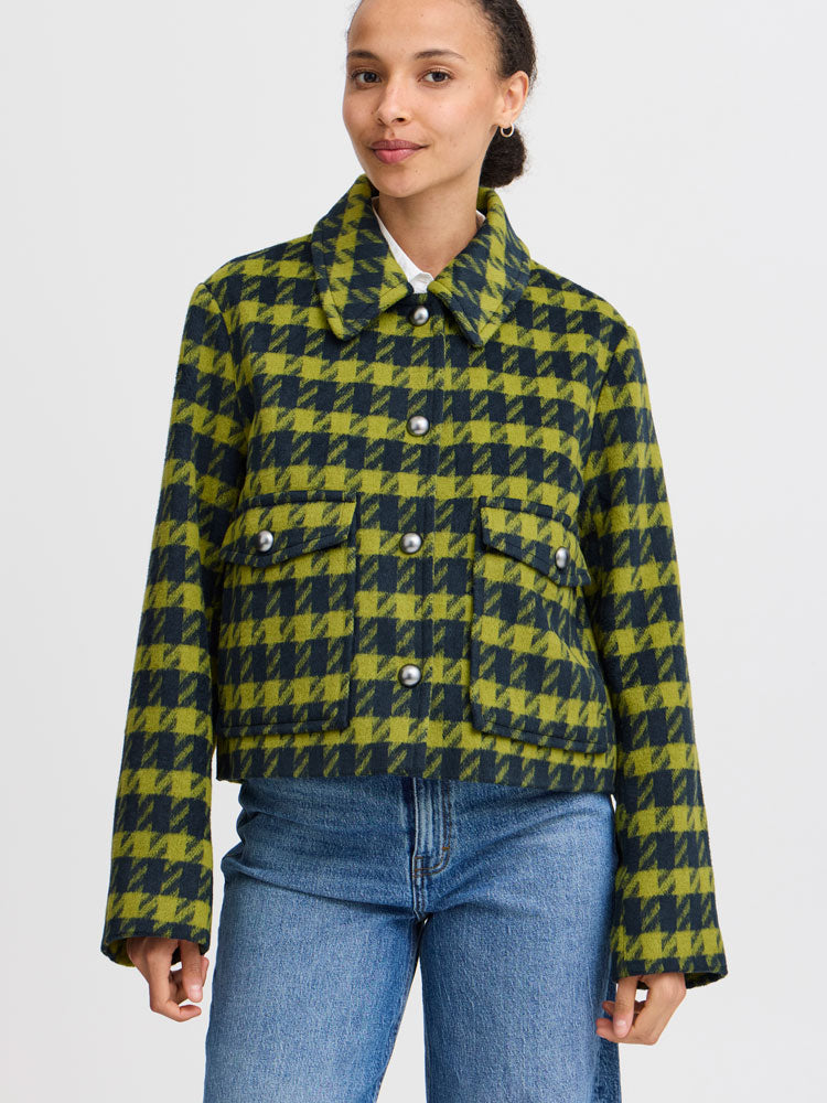 B Young ByCays Jacket Navy &amp; Green