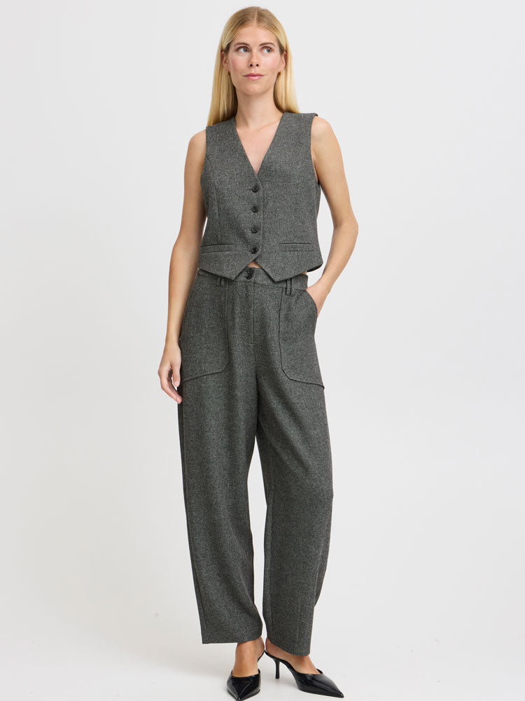 B Young ByEtona Waistcoat Grey