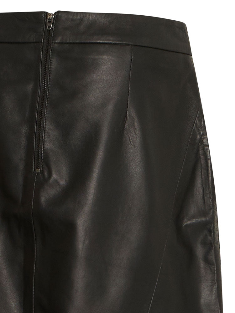 B Young ByDaran Leather Skirt Black