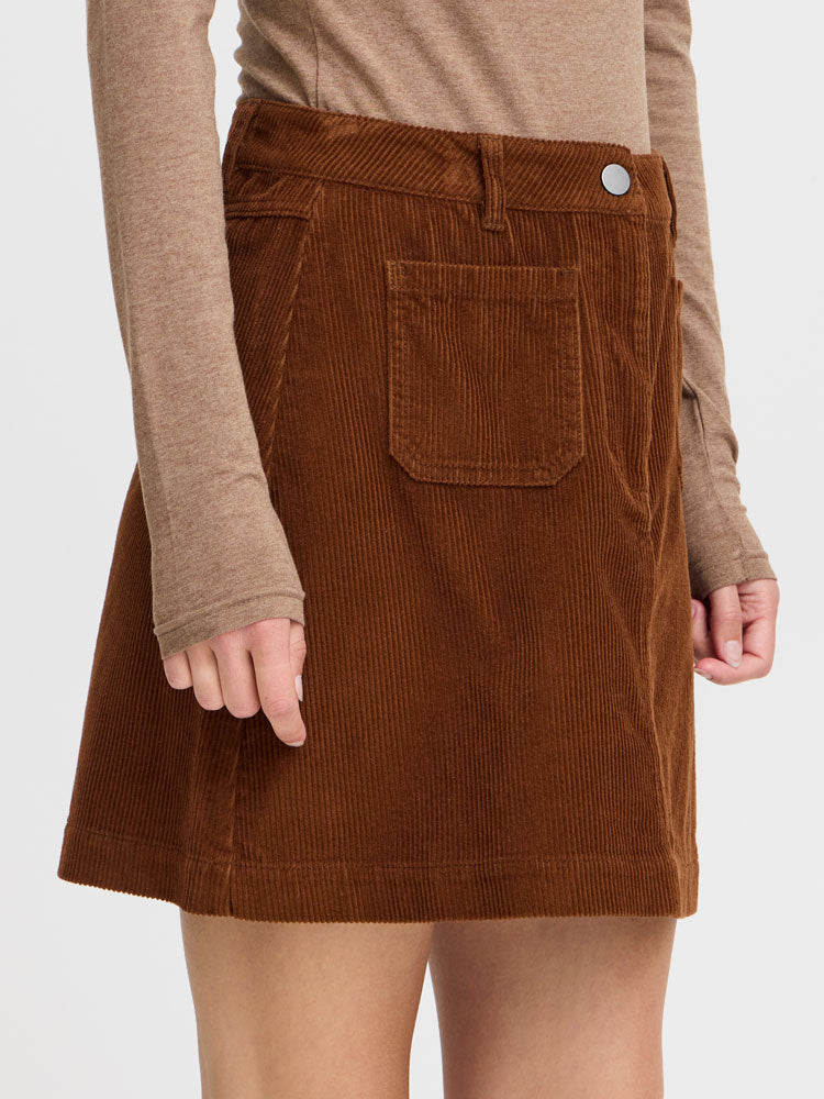 B Young ByDanna Corduroy Skirt Tan