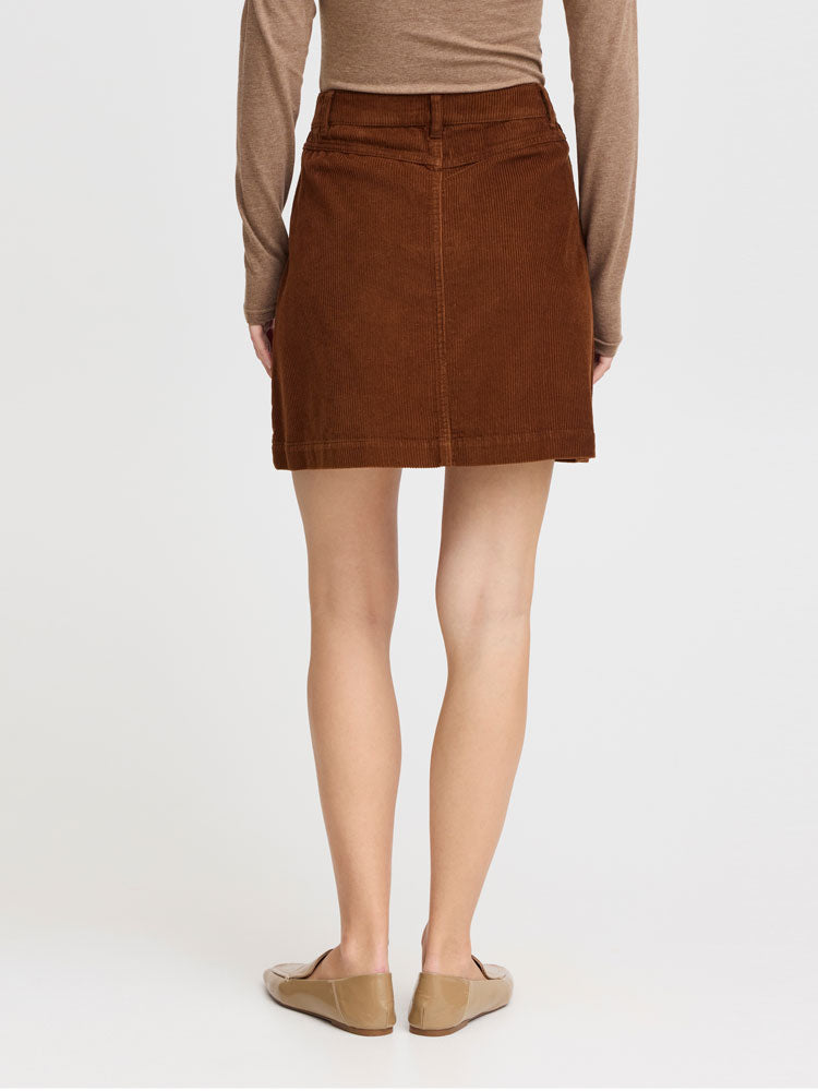 B Young ByDanna Corduroy Skirt Tan