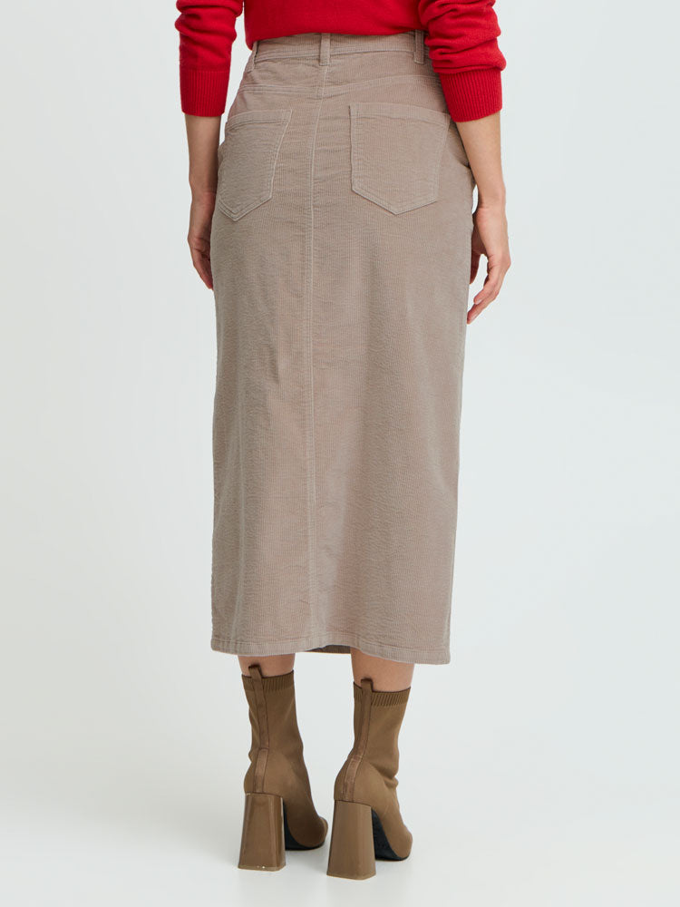 B Young ByDasik Corduroy Skirt Beige