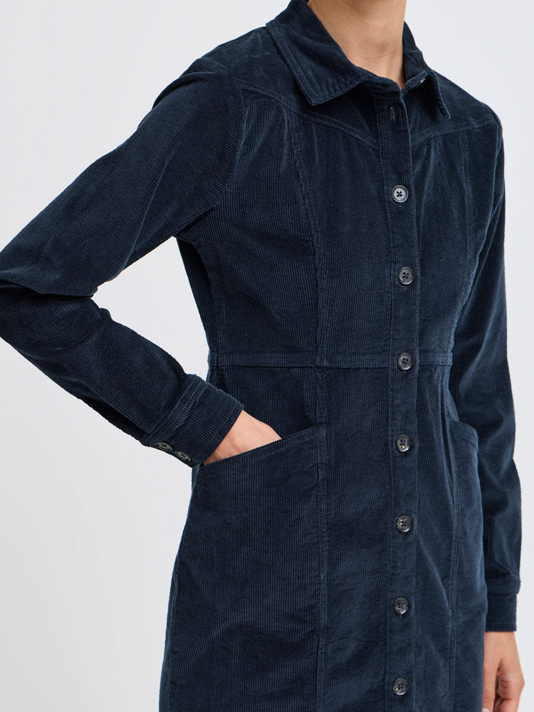 B Young ByDasik Corduroy Dress Navy