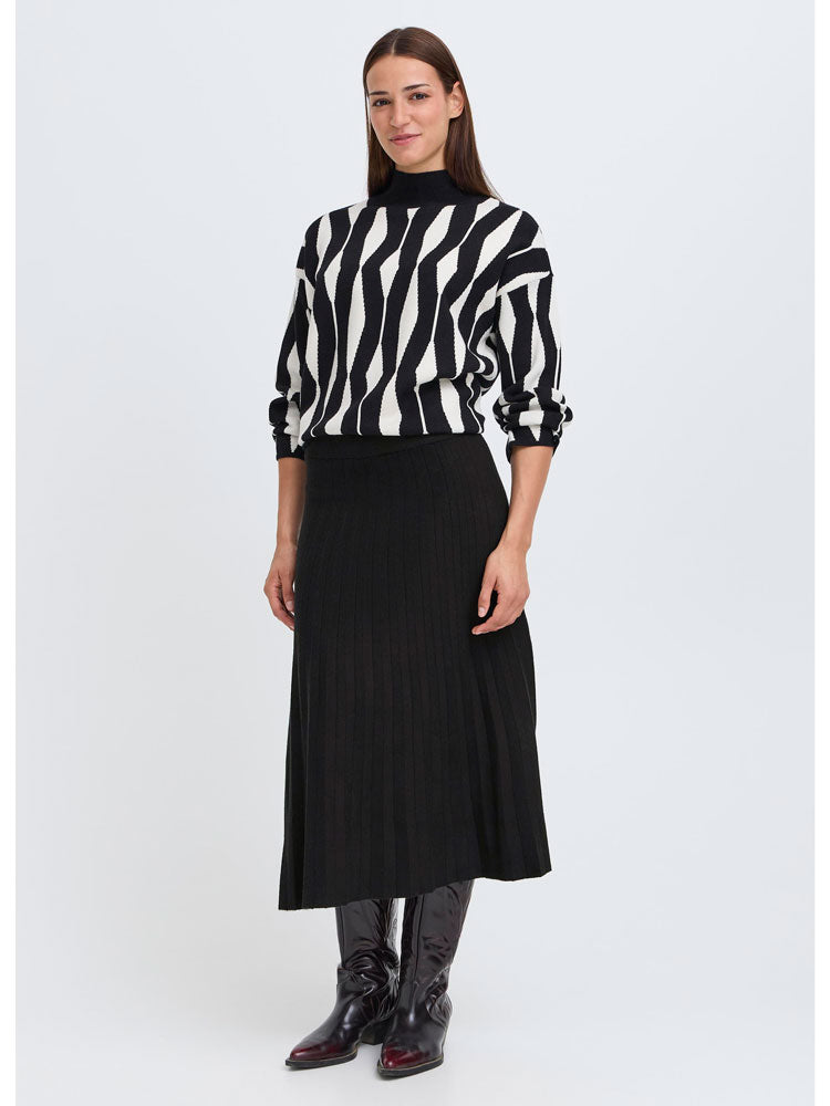 B Young ByMarlin Plisse Skirt Black