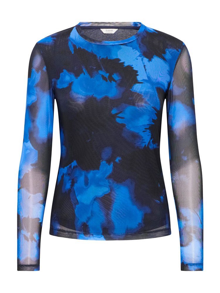 B Young ByPaloma Mesh Long Sleeve Top Cloud