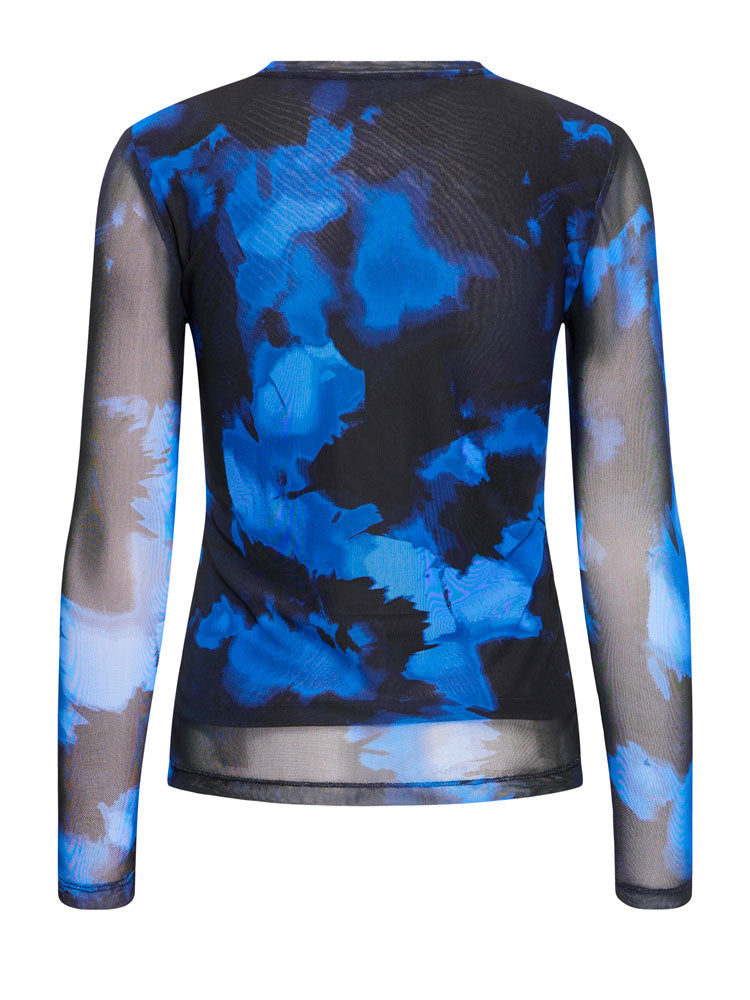 B Young ByPaloma Mesh Long Sleeve Top Cloud