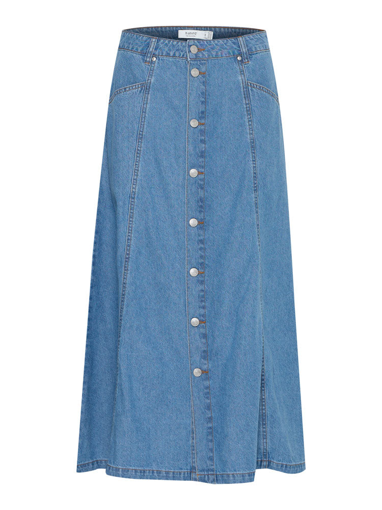 B Young ByKapuca Skirt Mid Blue Denim