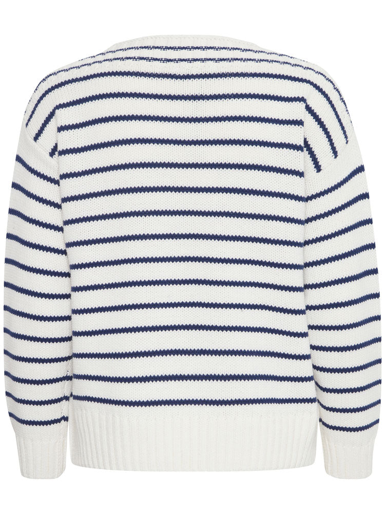 B Young ByNagla Striped Jumper Marshmallow Mix