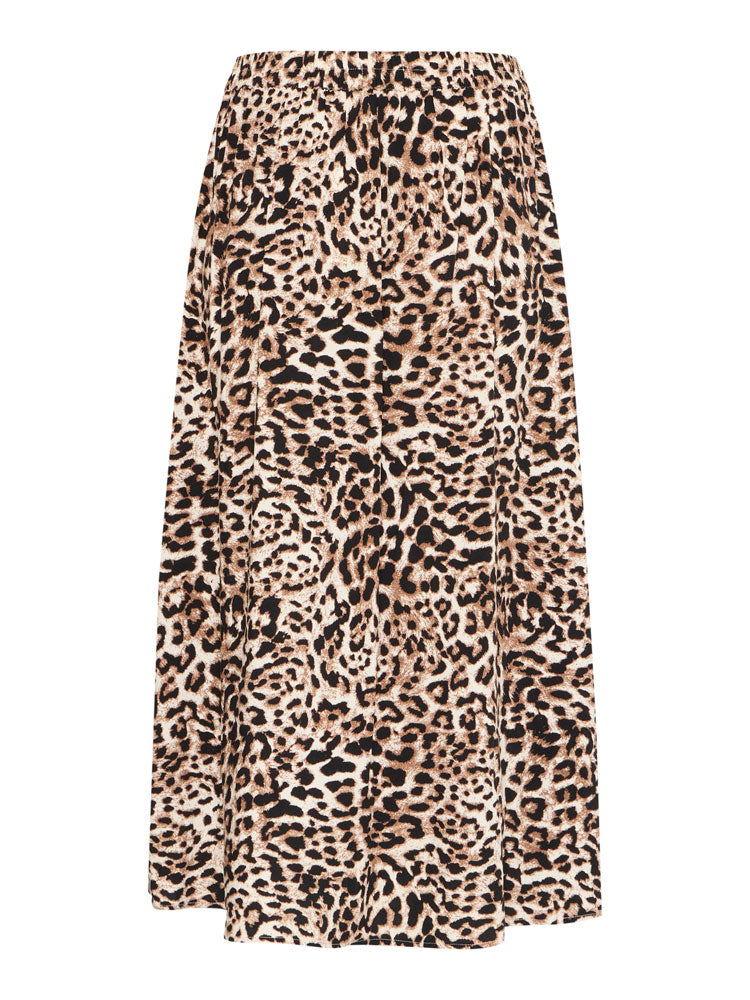 B Young ByMMJoella Midi Skirt Birch Leopard