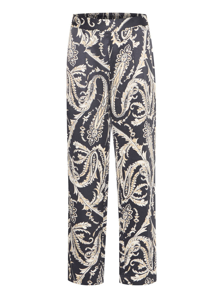 B Young ByFlair Trousers Black Paisley