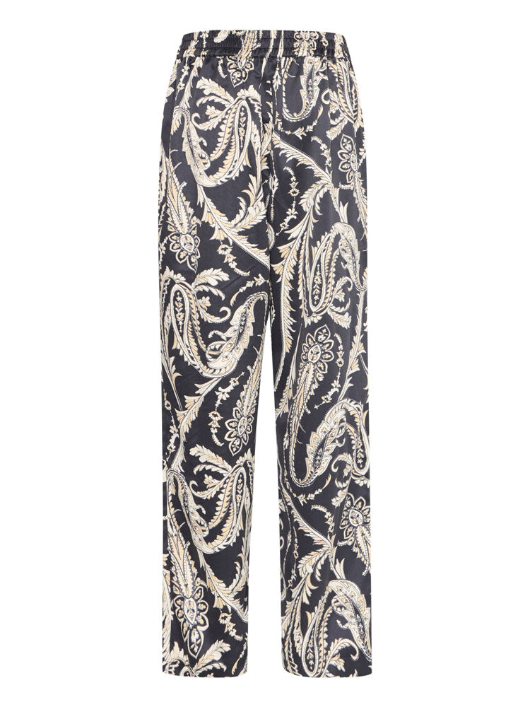 B Young ByFlair Trousers Black Paisley